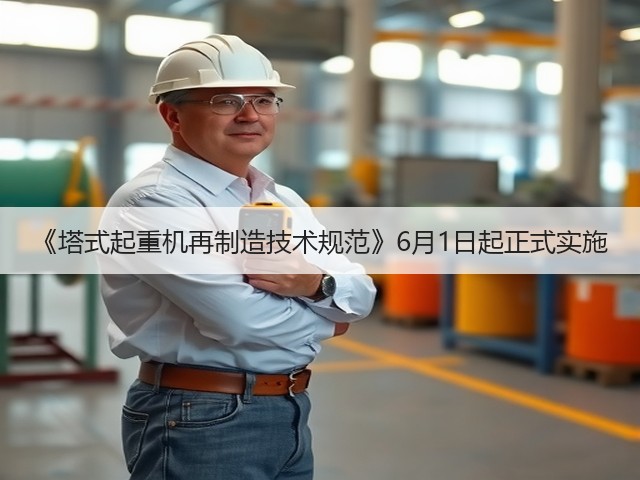 《塔式起重机再制造技术规范》6月1日起正式实施(图3)
