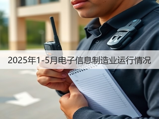 2025年1-5月电子信息制造业运行情况(图2)