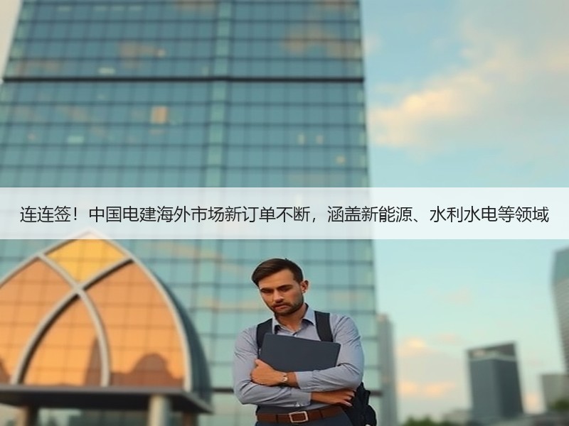 连连签！中国电建海外市场新订单不断，涵盖新能源、水利水电等领域