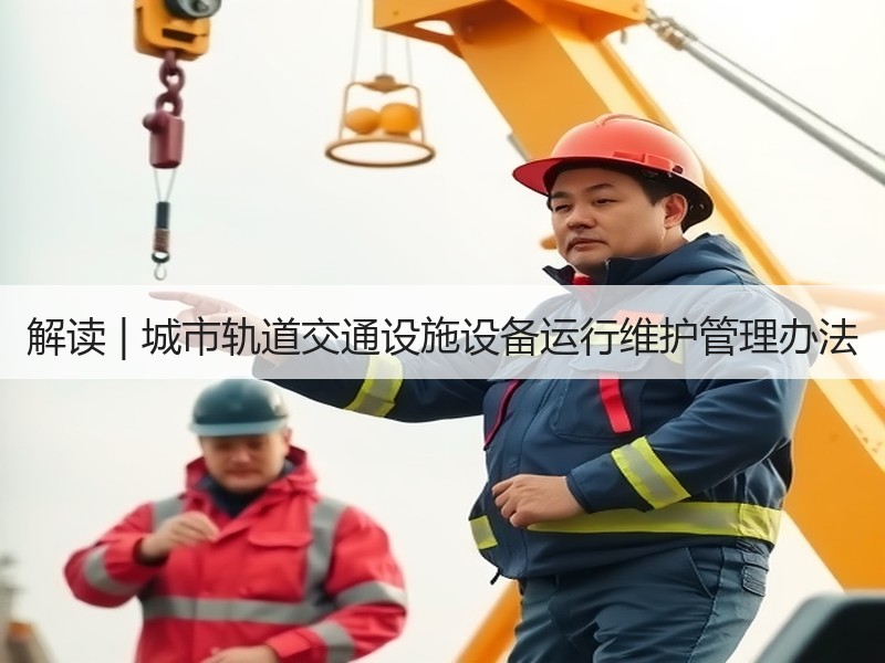 解读 | 城市轨道交通设施设备运行维护管理办法