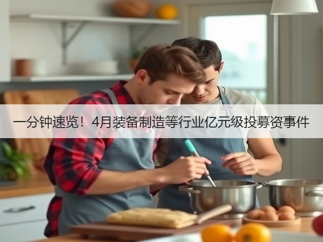 一分钟速览!4月装备制造等行业亿元级投募资事件(图3) 一分钟速览!4月装备制造等行业亿元级投募资事件(图3)