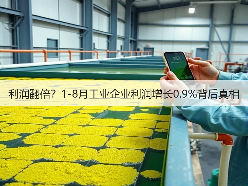 利润翻倍？1-8月工业企业利润增长0.9%背后真相