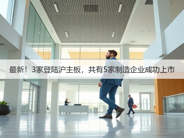 最新！3家登陆沪主板，共有5家制造企业成功上市(图2)