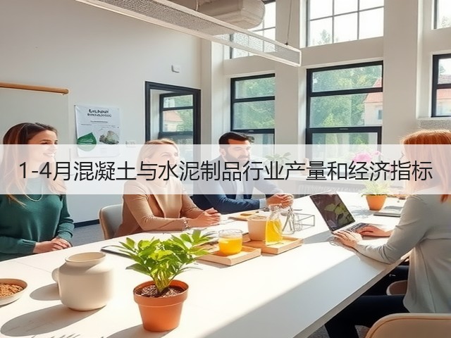 1-4月混凝土与水泥制品行业产量和经济指标(图1) 1-4月混凝土与水泥制品行业产量和经济指标(图1)