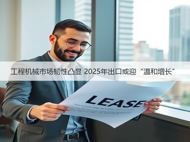 工程机械市场韧性凸显 2025年出口或迎“温和增长”(图1) 工程机械市场韧性凸显 2025年出口或迎“温和增长”(图1)