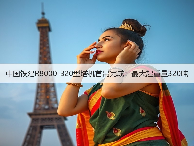 中国铁建R8000-320型塔机首吊完成：最大起重量320吨
