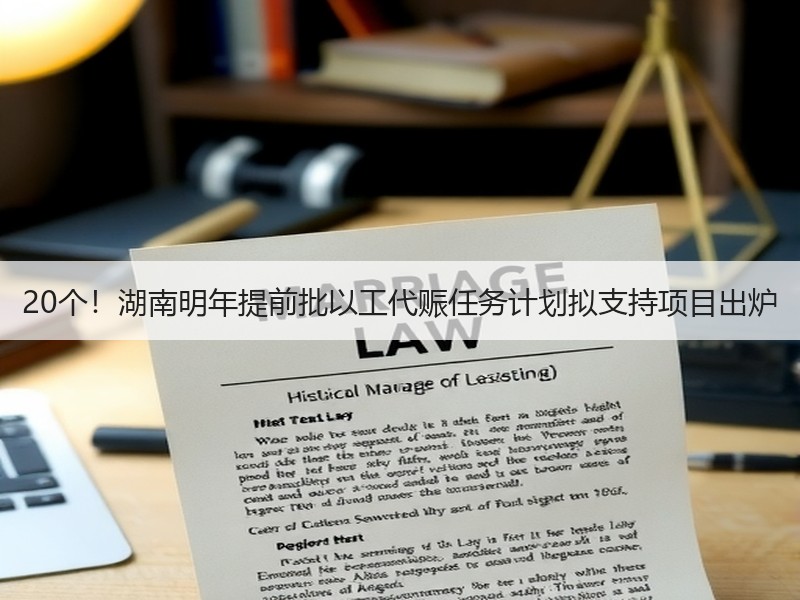20个！湖南明年提前批以工代赈任务计划拟支持项目出炉