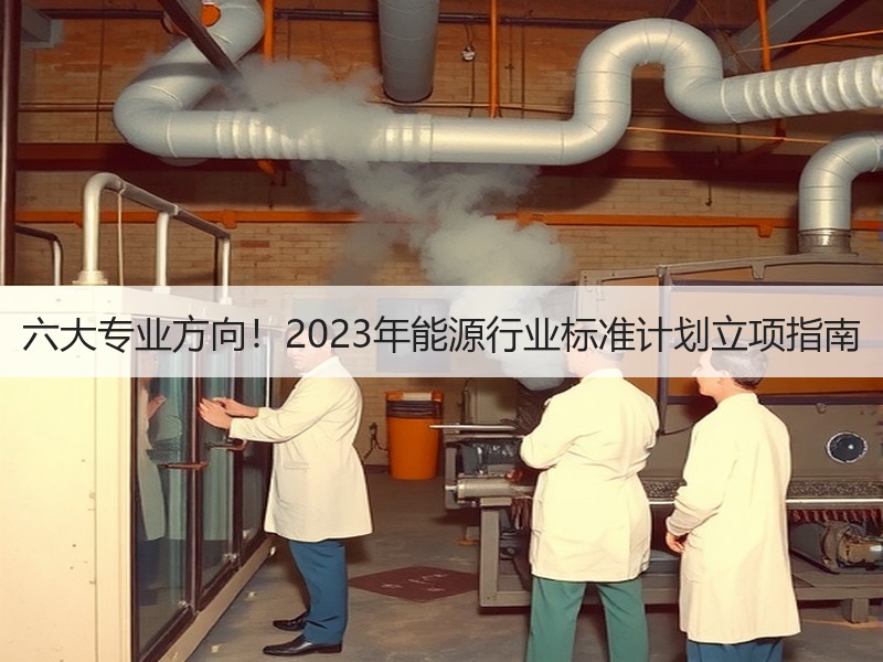 六大专业方向！2023年能源行业标准计划立项指南