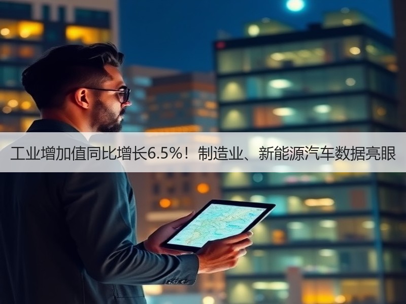 工业增加值同比增长6.5%!制造业、新能源汽车数据亮眼 工业增加值同比增长6.5%!制造业、新能源汽车数据亮眼