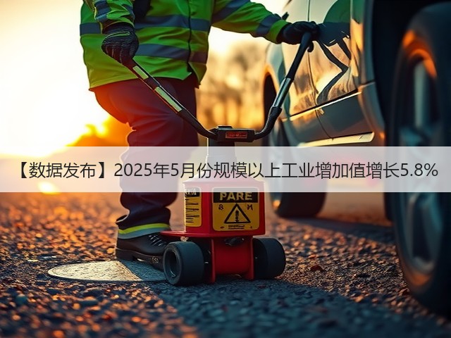 【数据发布】2025年5月份规模以上工业增加值增长5.8%(图1) 【数据发布】2025年5月份规模以上工业增加值增长5.8%(图1)