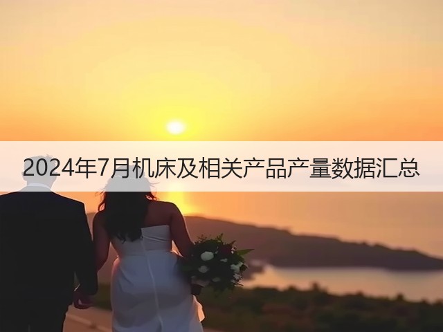 2024年7月机床及相关产品产量数据汇总(图1) 2024年7月机床及相关产品产量数据汇总(图1)