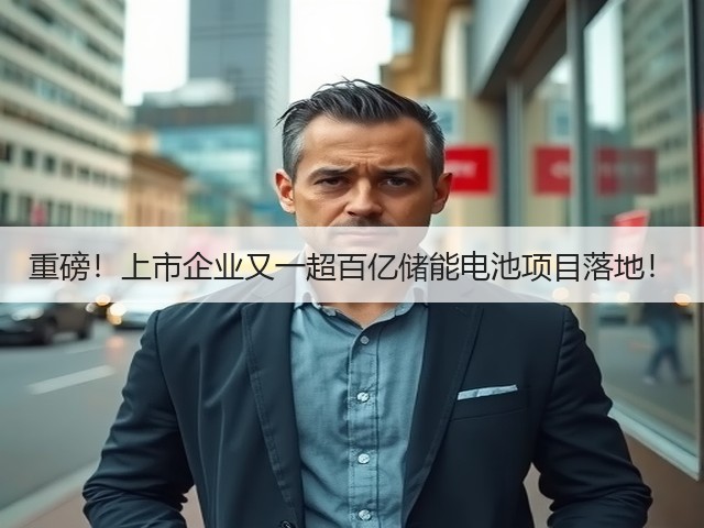 重磅！上市企业又一超百亿储能电池项目落地！(图3)