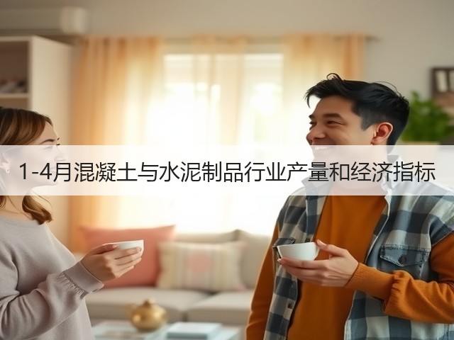 1-4月混凝土与水泥制品行业产量和经济指标(图2) 1-4月混凝土与水泥制品行业产量和经济指标(图2)