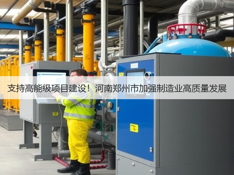 支持高能级项目建设！河南郑州市加强制造业高质量发展