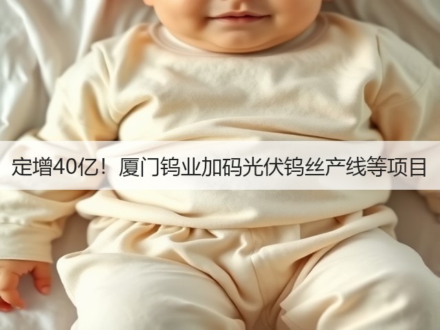 定增40亿!厦门钨业加码光伏钨丝产线等项目(图1) 定增40亿!厦门钨业加码光伏钨丝产线等项目(图1)