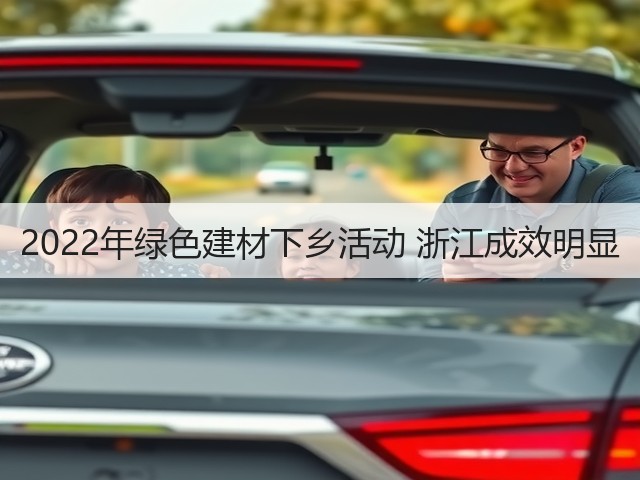 2022年绿色建材下乡活动 浙江成效明显(图1)