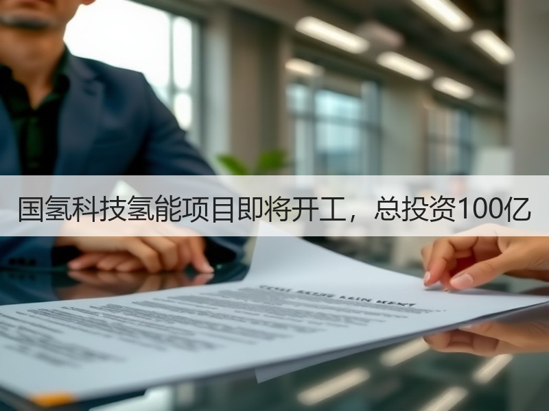 国氢科技氢能项目即将开工,总投资100亿 国氢科技氢能项目即将开工,总投资100亿