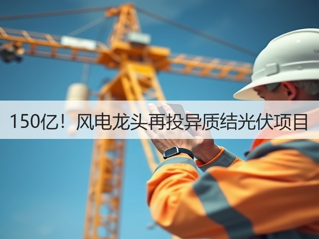 150亿!风电龙头再投异质结光伏项目(图1) 150亿!风电龙头再投异质结光伏项目(图1)