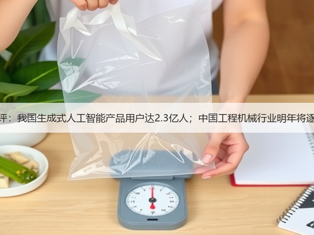 一周趣评:我国生成式人工智能产品用户达2.3亿人;中国工程机械行业明年将逐步回暖(图3) 一周趣评:我国生成式人工智能产品用户达2.3亿人;中国工程机械行业明年将逐步回暖(图3)