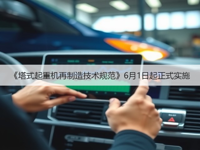 《塔式起重机再制造技术规范》6月1日起正式实施(图1)