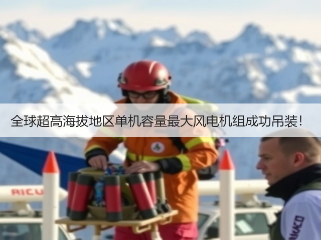 全球超高海拔地区单机容量最大风电机组成功吊装!(图1) 全球超高海拔地区单机容量最大风电机组成功吊装!(图1)