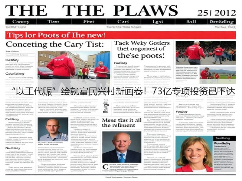 “以工代赈”绘就富民兴村新画卷！73亿专项投资已下达