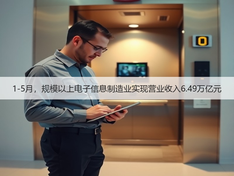 1-5月,规模以上电子信息制造业实现营业收入6.49万亿元 1-5月,规模以上电子信息制造业实现营业收入6.49万亿元