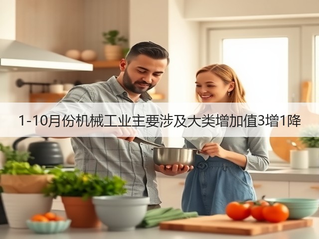 1-10月份机械工业主要涉及大类增加值3增1降(图2)