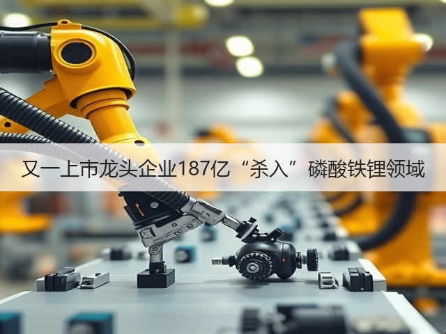 又一上市龙头企业187亿“杀入”磷酸铁锂领域(图1) 又一上市龙头企业187亿“杀入”磷酸铁锂领域(图1)