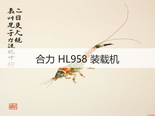 合力 HL958 装载机(图3)