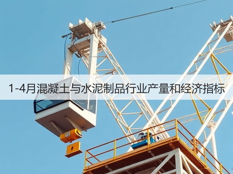 1-4月混凝土与水泥制品行业产量和经济指标 1-4月混凝土与水泥制品行业产量和经济指标