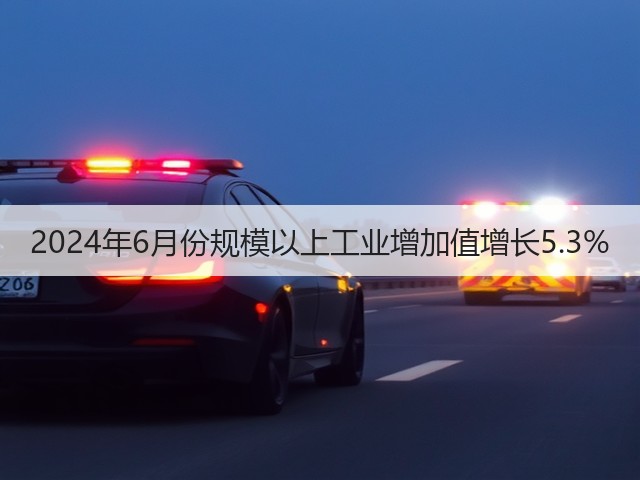 2024年6月份规模以上工业增加值增长5.3%(图1) 2024年6月份规模以上工业增加值增长5.3%(图1)