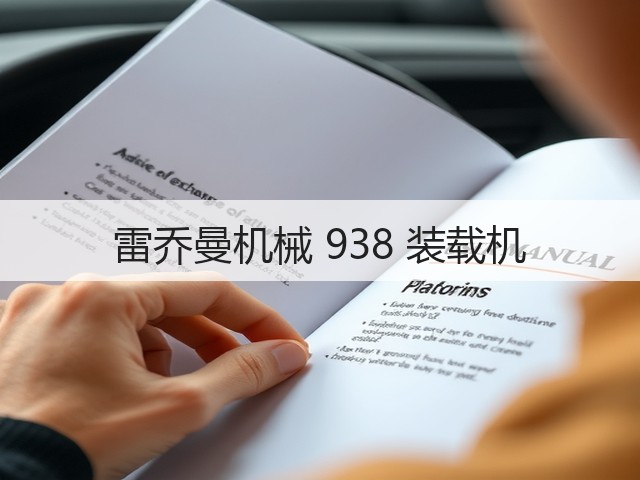 雷乔曼机械 938 装载机(图2) 雷乔曼机械 938 装载机(图2)