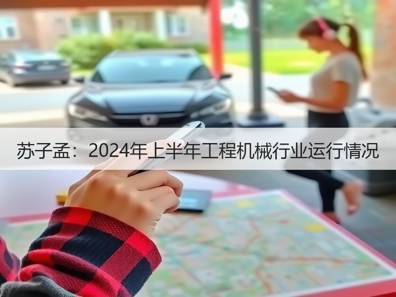 苏子孟:2024年上半年工程机械行业运行情况 苏子孟:2024年上半年工程机械行业运行情况