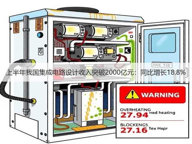 上半年我国集成电路设计收入突破2000亿元：同比增长18.8%(图1)