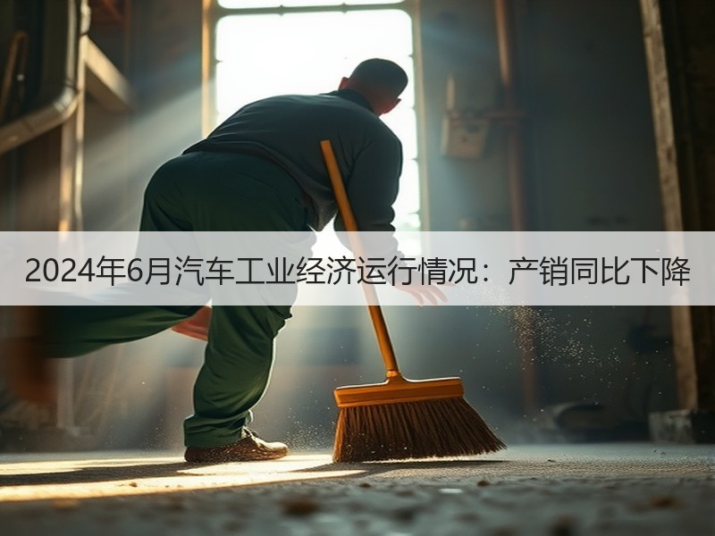 2024年6月汽车工业经济运行情况：产销同比下降
