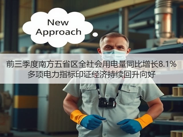 前三季度南方五省区全社会用电量同比增长8.1% 多项电力指标印证经济持续回升向好(图2) 前三季度南方五省区全社会用电量同比增长8.1% 多项电力指标印证经济持续回升向好(图2)