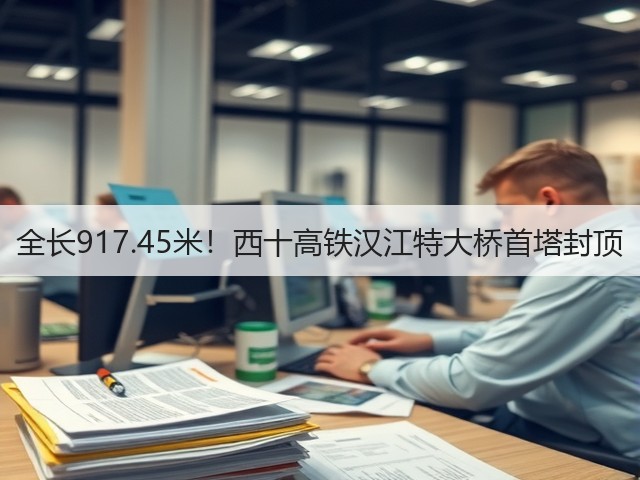 全长917.45米！西十高铁汉江特大桥首塔封顶(图2)