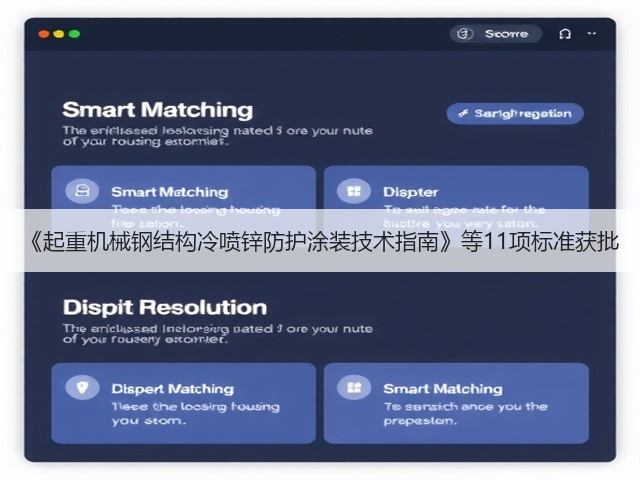 《起重机械钢结构冷喷锌防护涂装技术指南》等11项标准获批(图1) 《起重机械钢结构冷喷锌防护涂装技术指南》等11项标准获批(图1)