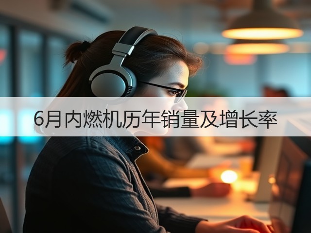 6月内燃机历年销量及增长率(图2)