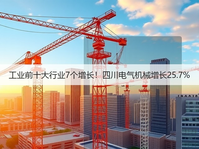 工业前十大行业7个增长!四川电气机械增长25.7%(图3) 工业前十大行业7个增长!四川电气机械增长25.7%(图3)