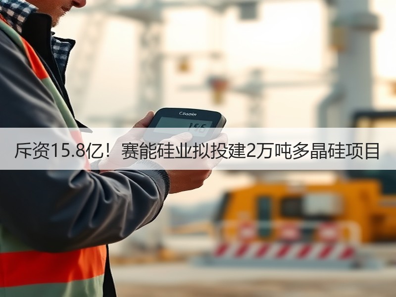 斥资15.8亿!赛能硅业拟投建2万吨多晶硅项目 斥资15.8亿!赛能硅业拟投建2万吨多晶硅项目