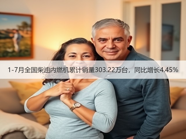 1-7月全国柴油内燃机累计销量303.22万台，同比增长4.45%(图1)