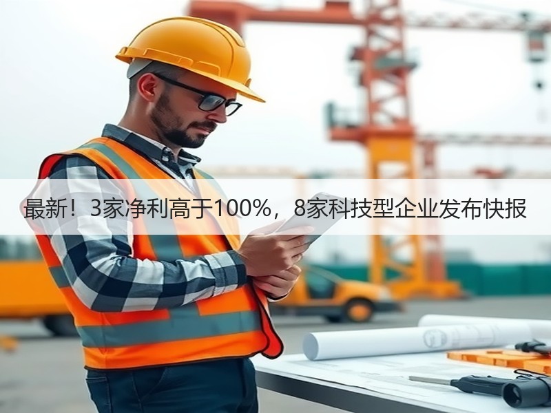 最新！3家净利高于100%，8家科技型企业发布快报