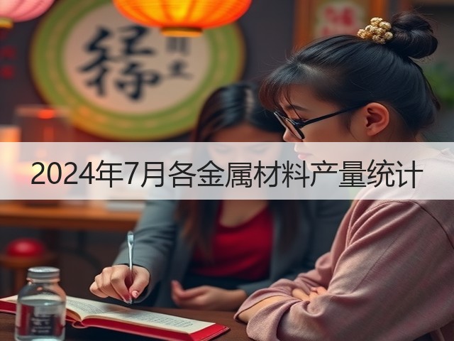 2024年7月各金属材料产量统计(图2) 2024年7月各金属材料产量统计(图2)