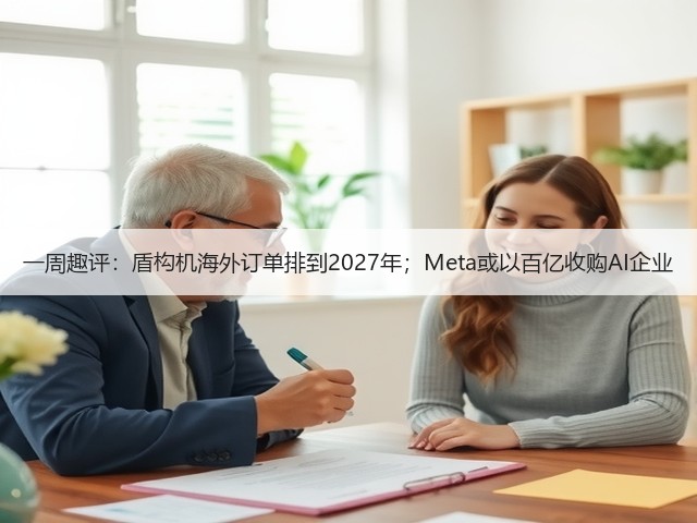 一周趣评：盾构机海外订单排到2027年；Meta或以百亿收购AI企业(图3)