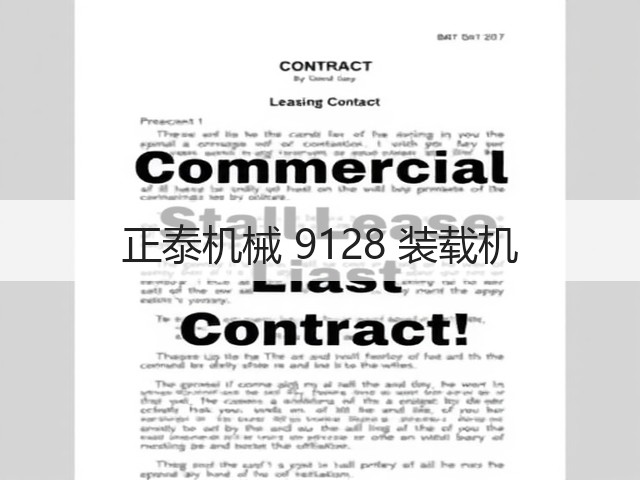正泰机械 9128 装载机(图3)
