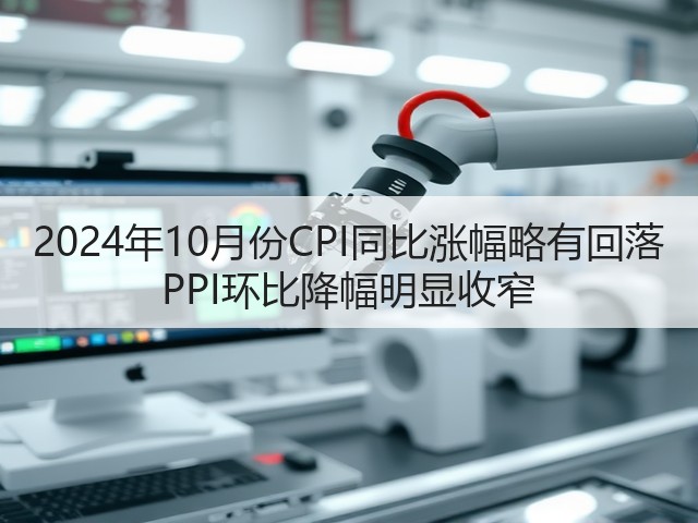 2024年10月份CPI同比涨幅略有回落 PPI环比降幅明显收窄(图3) 2024年10月份CPI同比涨幅略有回落 PPI环比降幅明显收窄(图3)