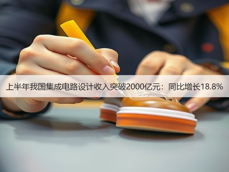 上半年我国集成电路设计收入突破2000亿元:同比增长18.8% 上半年我国集成电路设计收入突破2000亿元:同比增长18.8%