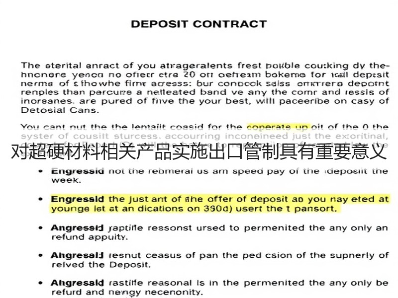 对超硬材料相关产品实施出口管制具有重要意义